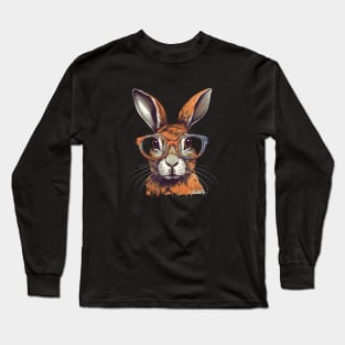 Rabbit with glasses Long Sleeve T-Shirt